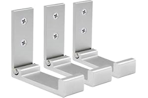 YOCZOX 3 PCS Foldable Wall Hook, Invisible Folding Aluminum Wall Mount Hook Headphones Holder Coat Hook Creative Clothes Hook for Kitchen Bathroom Bedroom, Holds up to 15 KG (Silver)