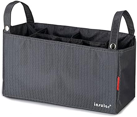 Amazemarket Multi-layer 7 Pockets Portable Large Capacity Baby Nappy Diaper Tote Stroller Hanging Multi-color Convenient Storage Bag/Mother Handbag/Milk Bottle Organizer Waterproof (grey)