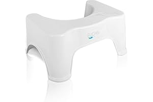 FUCHSI Toilettenhocker Erwachsene & Kinder - Sofort leichtere Darmentleerung I rutschfest & Platzsparend unter Toilette I 21 cm Höhe I Klo WC Klohocker für Toiletten Hocker Füße Stuhl Kackhocker