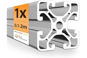 ALU VERKAUF Alu-Verkauf Aluprofil 40x40mm Nut 8-1x Aluminium Profil 500mm - Maße & Stückzahlen wählbar - T-Nut Schiene - Systemprofil aus Aluminium für Profis und Hobbyanwender