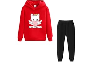 LSHDCER Jogginganzug Mädchen Freizeitanzug 2tlg Bekleidungsset Kinder Sportanzug Trainingsanzug Outfit-Set Sweatjacke & Sweathose