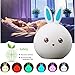 Produktbild Silikon Nachtlicht Baby, Chickwin Mini Bewegliches LED Weiche Silikon Kaninchen Kinder Baby Lampe Für Kind-Erwachsenen Schlafzimmer USB nachladbares Beleuchtung Touch Verfärben Das Perfekte Geschenk (Blaues Häschen)