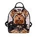 Produktbild Netter TierMops-Hundemuster-Jugendlich-Mädchen-Minileder-Rucksack (Color : Yorkshire Terrier, Size : -)