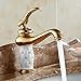 Produktbild tougmoo massivem Messing vergoldet Luxus Diamond Wasser Wasserhahn Badezimmer Wasserhahn Single Loch Armatur Torneira Para banheiro messing