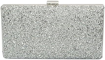 WILLTOP Giltter Beaded Clip Clasp Drop-In Chain Bling Spark Clutch Evening Bag