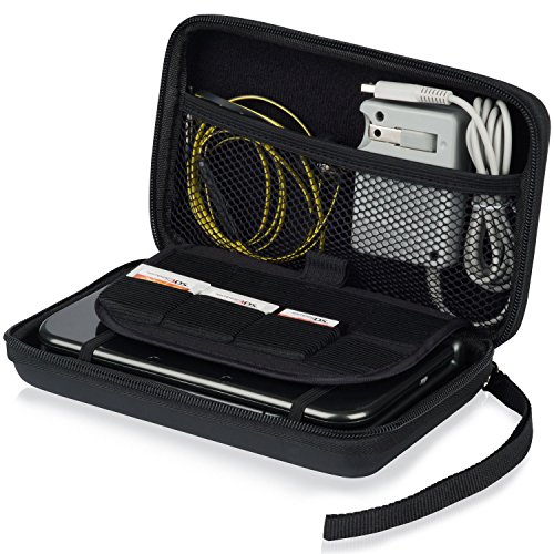Preisvergleich Produktbild Nintendo 3DS XL Tragetasche, Fosmon EVA Tragbare Schutzhülle [Große Taschenlagerung / Spielkartenhalter] Harte Abdeckung tragbare Tragetasche mit Gurt für Nintendo 2DS XL, 3DS XL und Zubehör