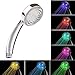 Produktbild Zorara LED Duschkopf, Hoher Druck Handbrause Brausekopf mit Farbwechsel 7 Farben Licht Automatische Bunt Mehrfarbig Duschbrause Dusche Wassersparend