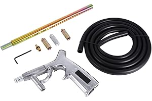 EVTSCAN High Pressure Handheld Air Pneumatic Sandblaster Gun, with 4 Nozzle and 4.9 ft Hose Kit, 1/4-inch NPT, for Surface Preparation, Rust and Paint Removal, Cleaning Machinery, Etching Glass