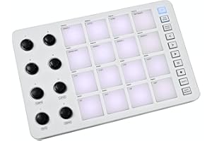 M-Vave Pad - Midi-Controller mit USB-C, Wireless-Funktionalität, berührungsempfindlichen RGB-Pads