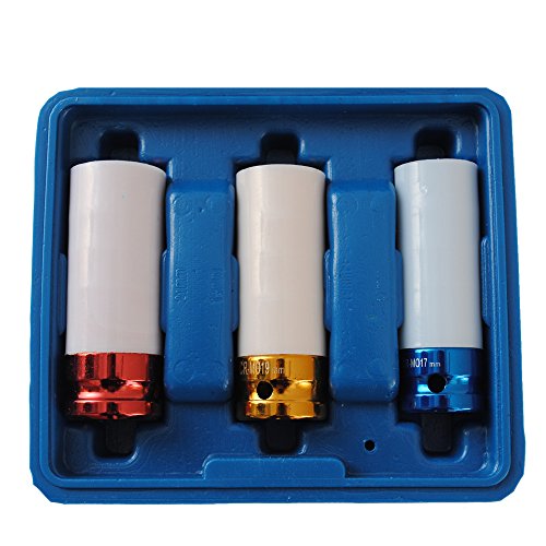 Alufelgen Nuss Schlagschrauber Nüsse Kraft Schoneinsätze 17 19 21 mm 3 tlg - 5