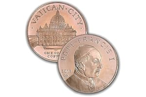 PRECIOUS & VALUABLE METALS / Fantástica onza (28-29 gramos"redonda" (Ø: 39mm) de cobre puro, conmemativa del PAPA FRANCISCO I