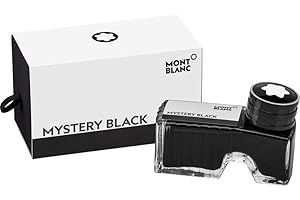 Montblanc 105190 Flacon d'encre Mystery Black - Encre pour Stylo Plume - Noir - 60 ml