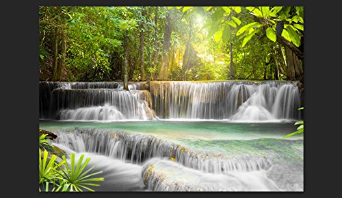 FOTOTAPETE 250×175 cm – VLIES TAPETE PREMIUM – PROFI QUALITÄT – 3 Farben zur Auswahl – Top moderne Wanddeko – Wandbilder XXL – Riesen Wandbild – Top Design Tapete – Neue exklusive Edition mit noch besser Druckauflösung – Deutsches Premium Vlies – Wasserfall c-A-0006-a-d - 4