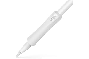UPPERCASE Designs NimbleGrip Premium Silicone Ergonomic Comfort Grip Holder, Dual Sided Design, Compatible with Apple Pencil Pro, USB-C, 2nd and 1st Generation (1 Pack, White)