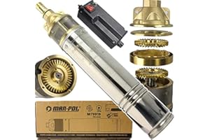 FOXCUP Elettropompa per pozzi 50 litri/min pompa sommersa per pozzo profondo da Ø4" 1 CV 750W prevalenza fino a 90 metri 230V uscita 1"