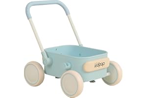 Kidpop PULA Push & Pull Walker Wagon，Baby Walker with Wheels,Toddler balance Wagon for First Learner Baby Boys/Girls Toys,7 months–3 years Year Old Birthday Gifts(Blue)