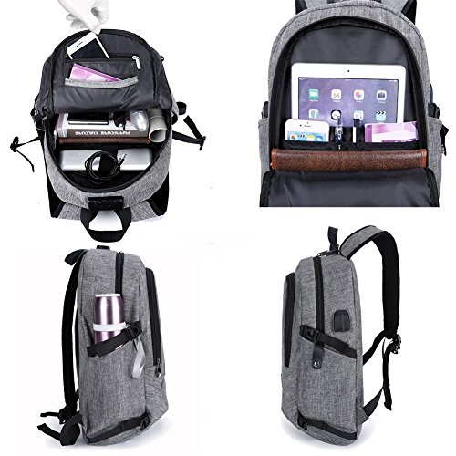 Anti Diebstahl Wasserdicht Polyester Laptop-Rucksack Mit USB Aufladung Port und Schloss Passt Unter 15 6 Zoll Laptop Business Travel University Comp reviews Anti Diebstahl Wasserdicht Polyester Laptop-Rucksack Mit USB Aufladung Port und Schloss Passt Unter 15 6 Zoll Laptop Business Travel University Comp