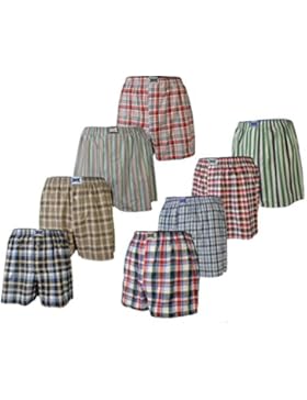 4, 8 oder 12 Stück lockere, gewebte Boxershorts; größtenteils karierte Boxer; loose fit american Style Größen...