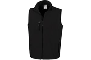 SADISRLS Gilet da lavoro in softshell micropile antivento impermeabile, senza maniche, calda con cerniera, multi tasche, per viaggio, tempo libero, Tg. S-3XL
