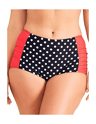 Figleaves Womens Tuscany Spot High Waist Brief Size 14 in Black