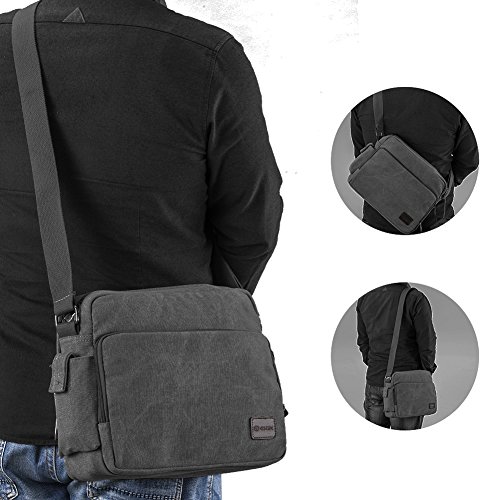 GSTEK Messenger Tasche Kuriertasche Umhängetasche Messenger Bag, Unisex Casual Vintage Stoff Rucksack - 8