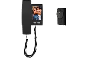 TKMARS Videocitofono senza fili Campanello senza fili con fotocamera e schermo senza WiFi, videocitofono doppia comunicazione, visione notturna, porta video senza APP, archiviazione gratuita senza