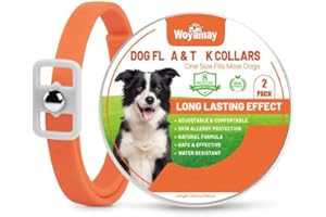 WOYAMAY Collier Anti Puces pour Chien Imperméable - Collier Anti Puce Chien avec Système De Libération Longue Durée pour Prévention Efficace des Infestations, Couleur Orange