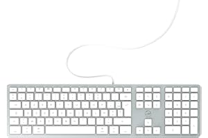 Mobility Lab USB Clavier français AZERTY filaire pour Mac – blanc et argenté