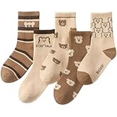 Sky Socks 5'li Ekonomik Paket Teddy Bear Ayıcıklı Unisex Tenis &Ccedil;orap Seti Tek Beden