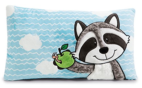 Nici 41153.0 - Forest Friends -Kissen Waschbär Rod rechteckig 43x25cm