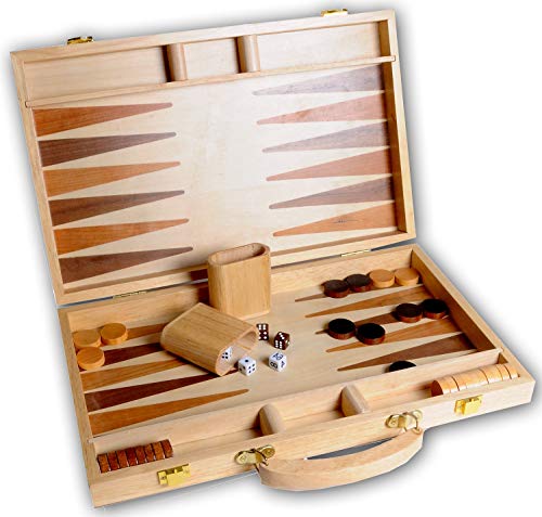 Engelhart Juego de Backgammon de Madera con Incrustaciones