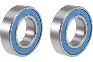 sourcing map Rodamientos de Bolas 6800-2RS, 2 Piezas Cojinetes de bolas de Ranura Profunda, 10x19x5mm Rodamiento de Doble Sellado, de Acero, Azul para Roller Skate, Equipo Mecánico