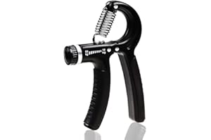 Manopole Mani, IDEAPRO 10-50Kg Hand Grip Regolabile, Pinza Mano con Resistenza, Manico Antiscivolo (Nero)