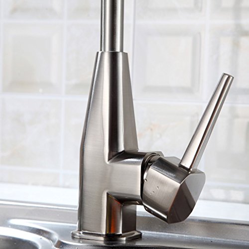 Auralum® Chrom Küchenarmatur Mischbatterie Armatur Kupfer Wasserhahn - 2
