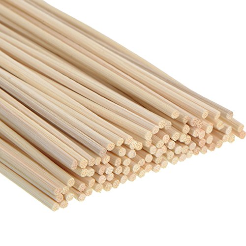 Satinior 100 Stück Rattanstäbchen Reed Diffusor Stöcke Holz Rattan Reed Sticks ätherisches Öl Aroma Diffusor Stöcke