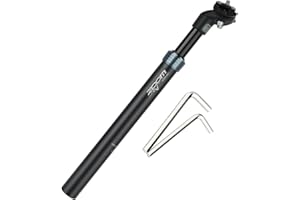 Yongness Tige de Selle d'amortisseur de vélo,Tige de Selle d'amortisseur à Ressort,diamètre 27,2 mm,30,9 mm,31,6 mm,Longueur 350 mm,adaptée aux vélos électriques,VTT,vélos de Descente,vélos de Ville