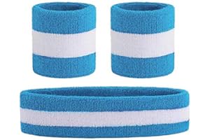 ‎HANERDUN HANERDUN Sport Stirnband Herren Damen Schweißbänder Kopf Stirn Frottee Kopfband Sport für Laufen Fahrrad Joggen Tennis Fußball