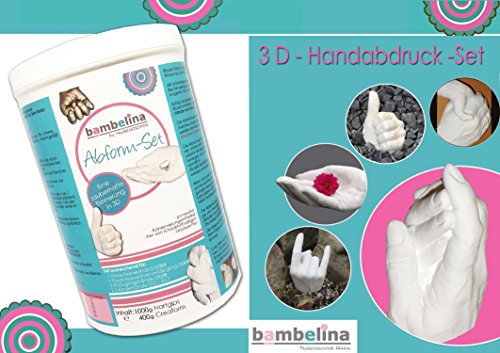 Handabdruck-Set Erwachsene Tausendschön, Erinnerung in 3 D, Handabformung