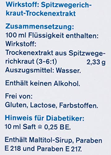 tetesept Husten Saft alkohol- und zuckerfrei – Hustensaft mit Spitzwegerich - erleichtert das Abhusten, wirkt schleimlösend & reizlindernd – 5 x 140 g