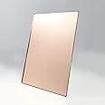 Amazon Brand - Umi 4pc Pack A4 Size Self Adhesive Acrylic Copper Mirror Finish Tiles,Flexible Plastic Mirror Sheets Wall Stickers 30 x 21 cms