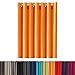 Produktbild Thermovorhang Set POLAR - Vorhang blickdicht und edel - 2 Thermogardinen mit Ösen - hochwertiger Thermo Ösenschal zur Wärmeisolierung - Farbe: orange