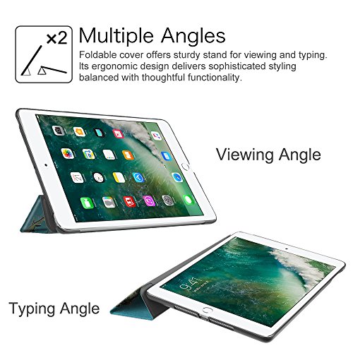Fintie iPad 9.7 Zoll 2017 Hülle – Ultra Schlank Superleicht Ständer Smart Shell Case Cover Schutzhülle Tasche mit Auto Schlaf / Wach Funktion für Apple iPad 2017 Neue Modell, Mandelblüten - 6