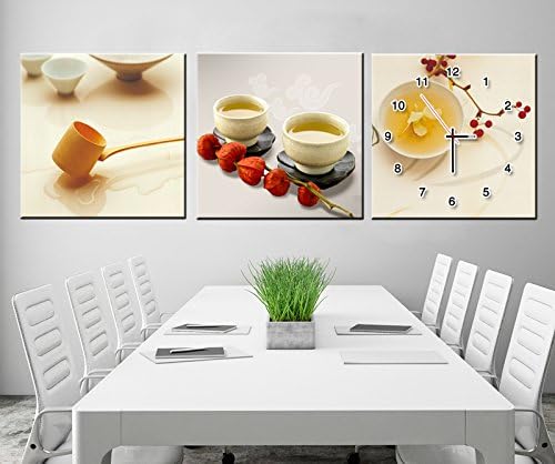 Flahing- Modern Minimalist Living Room Restaurant Kitchen Frameless Picture Clock,MDF Material Skin Membrane Decorative Painting Wall Clock,Art Watches And Clocks Mute Wall Clock ( Size : 30*30cm )