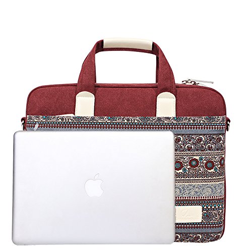 Bohème Stil Canvas-Gewebe Tasche Hülle Aktentasche Sleeve für Laptop / Notebook Computer / MacBook / MacBook Pro / MacBook Air - 7