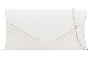 UShopUK Plain Faux Leather Bridal Prom Wedding Evening Clutch Party Purse Hand Bag