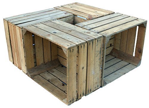 4 Piezas sólido Cajas de madera 