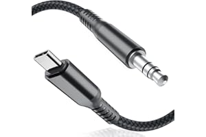 Basesailor Kabel USB C AUX 1,2 m, typ C na 3,5 mm wtyczka jack adapter audio do słuchawek, radia samochodowego, Samsung Galaxy S21 S22 S23 Plus Ultra Note 10 20 A53 A54 A71 A72 5G, Tab S8 S9, iPad 10