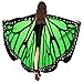 Price comparison product image SHOBDW Butterfly Shawl, Women Girls Butterfly Wings Shawl Scarves Ladies Nymph Pixie Poncho Costume Party Photo Cosplay Accessory (#1, Green-B (168x135cm))