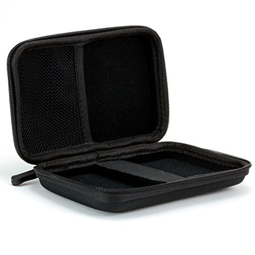 CSL – Universal Festplatten-Tasche für 2.5″ HDD/SSD mit Zubehörfach – HDD/SSD Black Case – Schutzetui – Schutzhülle – Hard Case Tasche – geeignet für externe Festplatten bis 6,35cm (2,5 Zoll) und GPS- und Navigationsgeräte – aus elastischem EVA-Material (matt) + Polyester – wasserabweisend/UV-Schutz – ideal geeignet für mobilen Transport – schwarz (matt) - 2