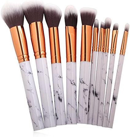YYF Professional Makeup Brush Set - 10pcs Premium Cosmetic Brushes for Eye Shadow Foundation Blending Blush Eye Shadow Cruelty-Free Synthetic Fiber Bristles Brushes Set